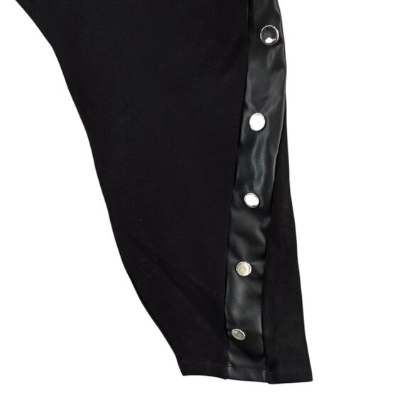 Fashion To Figure Button Ponte Leggings Womens Black Stretch High Rise Size 2X - Picture 10 of 10